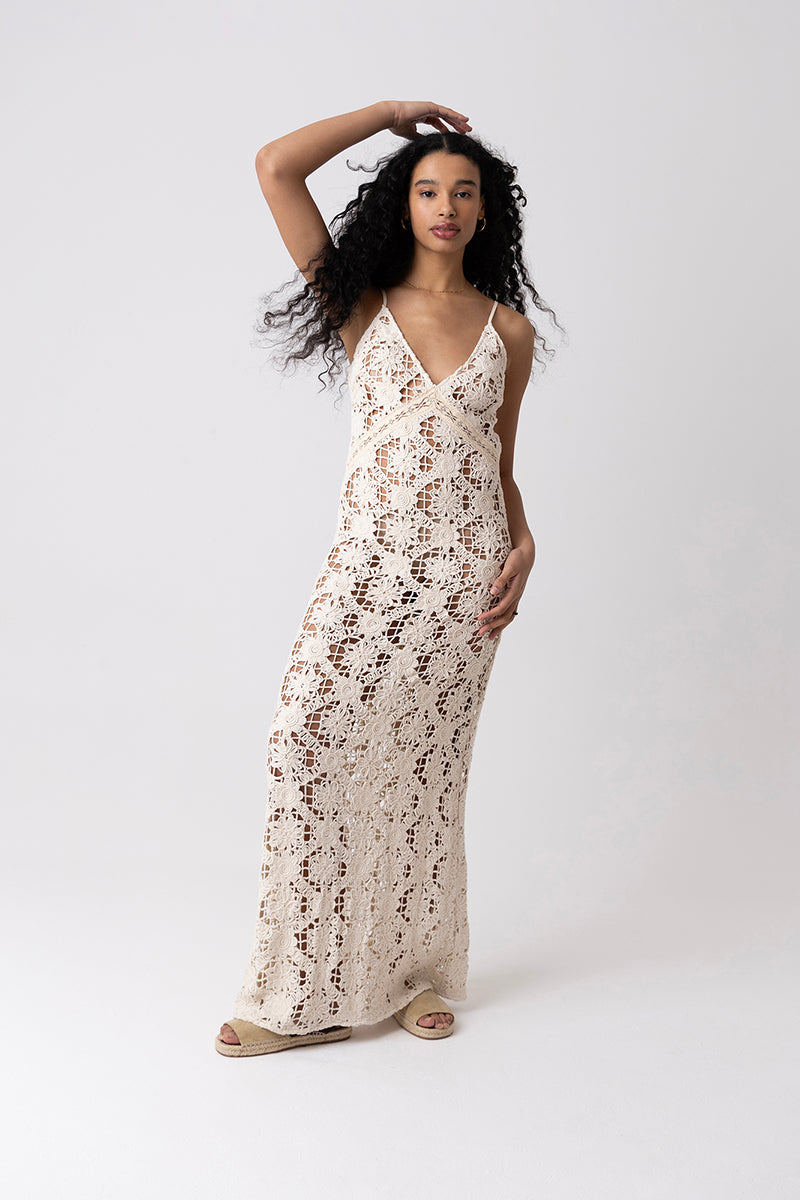 SYLVIA CROCHET SLIP DRESS