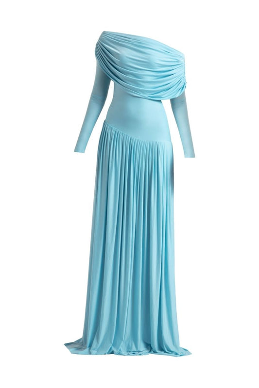ANNIE TROPICAL BLUE GOWN