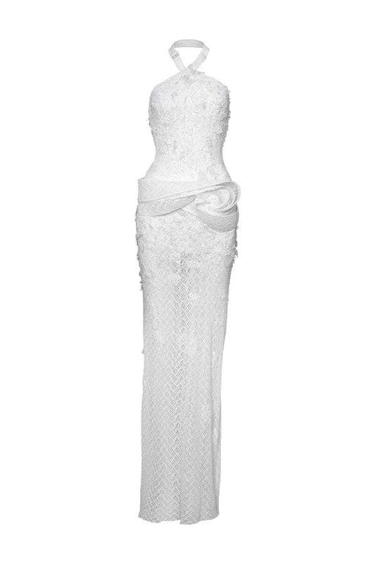 IVORY FRAME MAXI DRESS