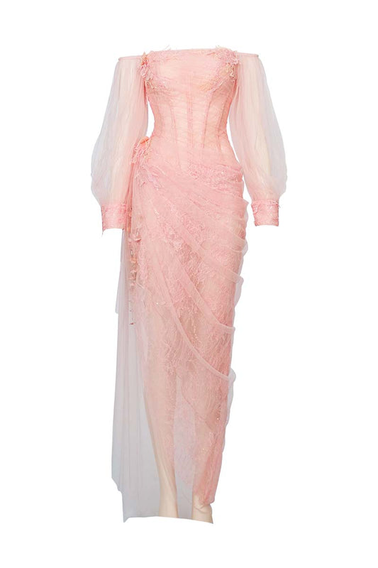 CULT MIA X DO LONG VEIL OF DAWN MIDI DRESS