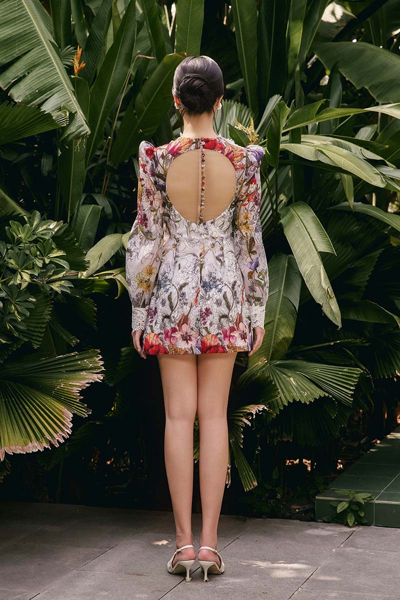 BLOOMING ELEGANCE MINI DRESS