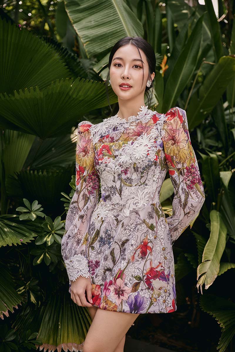 BLOOMING ELEGANCE MINI DRESS