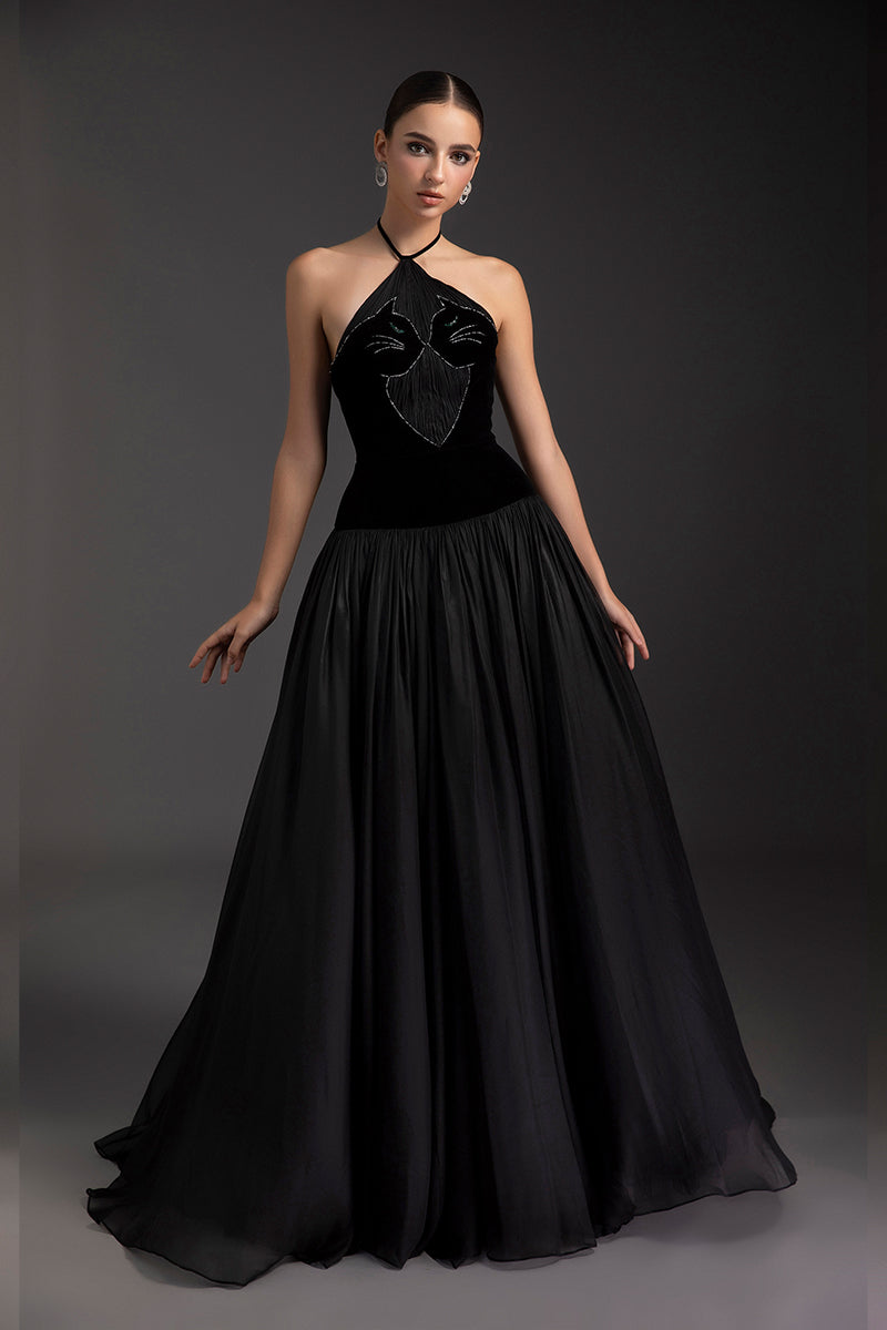 OBSIDIAN CHARM A-LINE GOWN