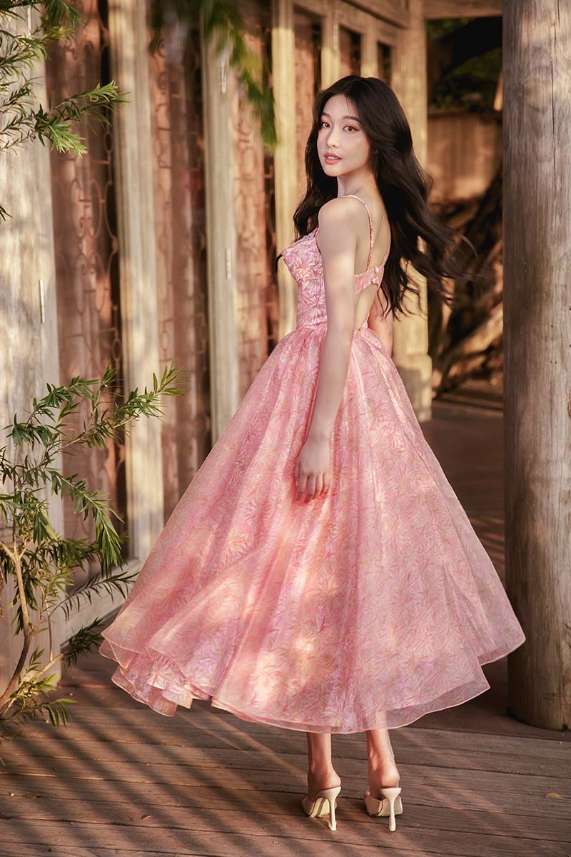 BLUSH PARADISE MIDI DRESS