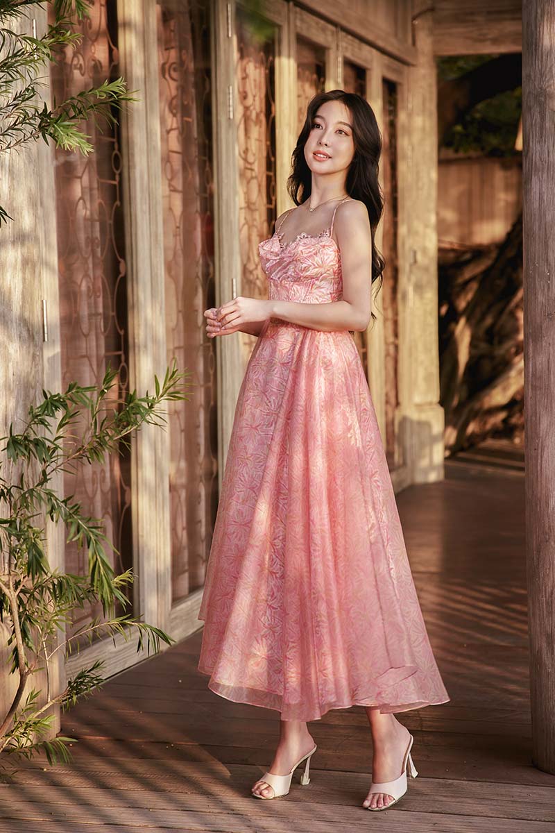 BLUSH PARADISE MIDI DRESS