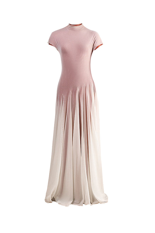BAKLAVA DRESS IN WHITE AND ORANGE
