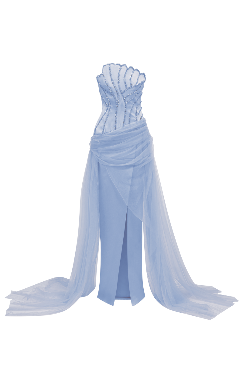 CAPUCINE SILK TAFFETA AND TULLE GOWN