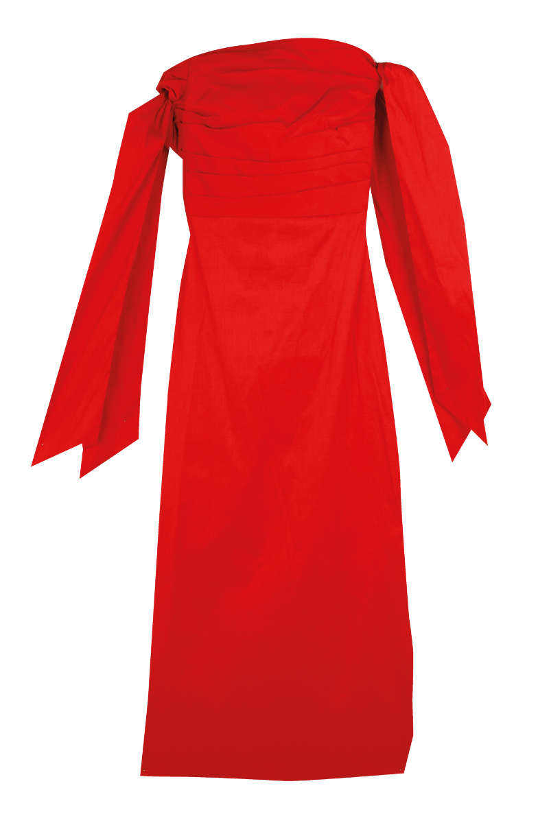 CERDEÑA MIDI DRESS IN RED