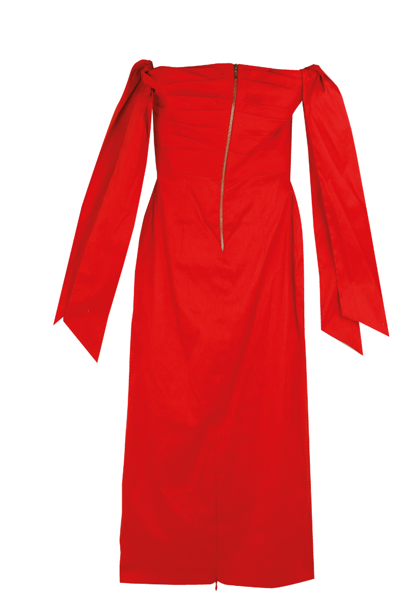 CERDEÑA MIDI DRESS IN RED
