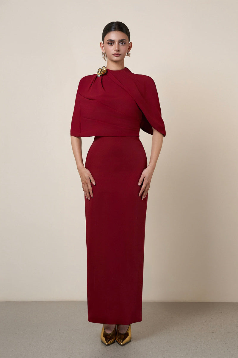 MOAZ DRESS IN RED