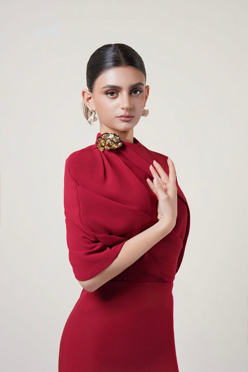 MOAZ DRESS IN RED