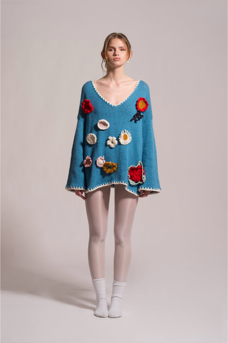 FLORA CROCHET SWEATER