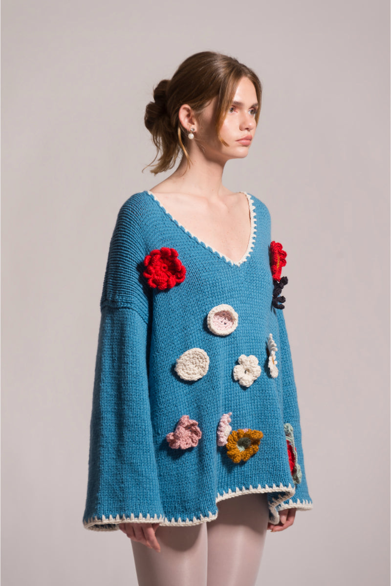 FLORA CROCHET SWEATER