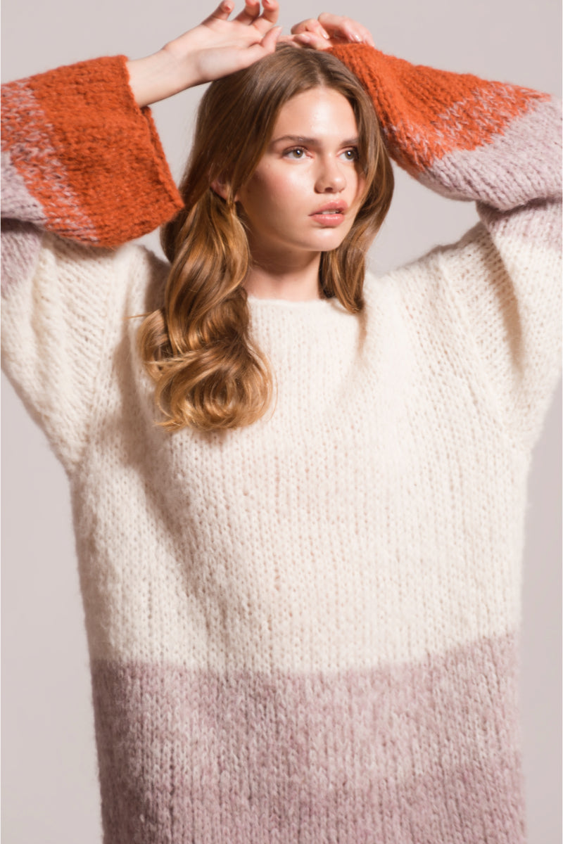LUCETTE MULTI TONED SWEATER