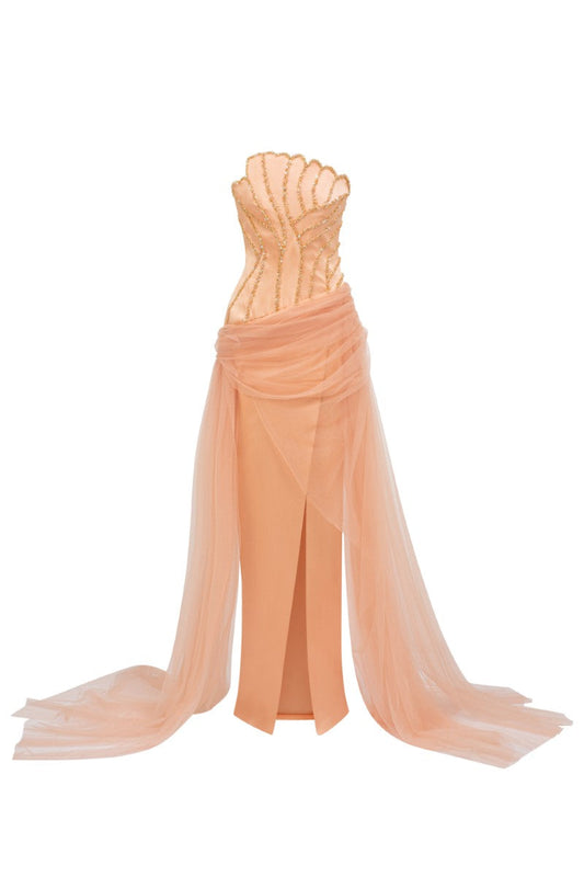 CAPUCINE SILK TAFFETA AND TULLE GOWN