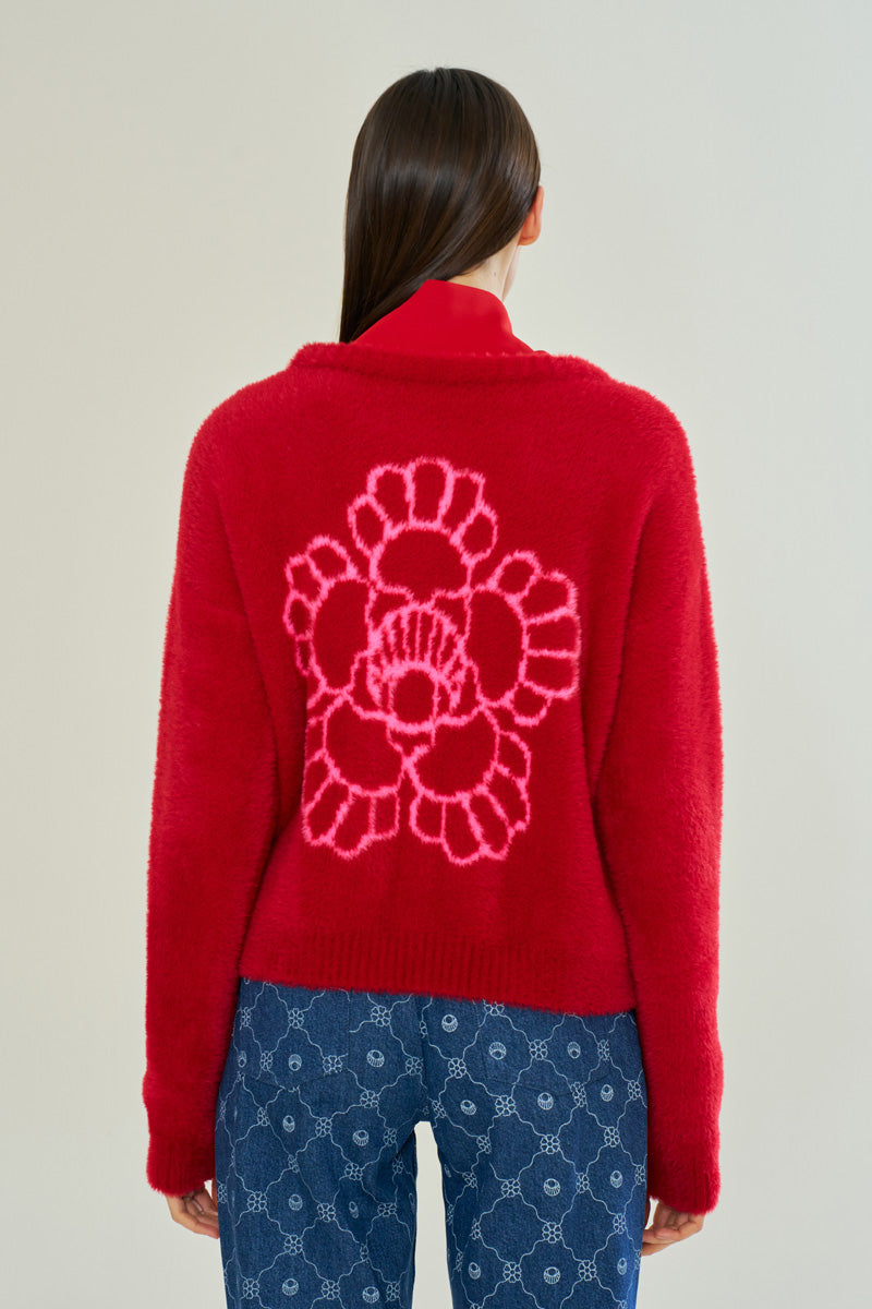 HOT ROSEBERRY OVERSIZE ICONIC KNIT