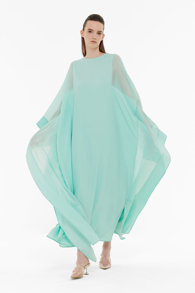 CHIFFON PANEL DETAIL KAFTAN