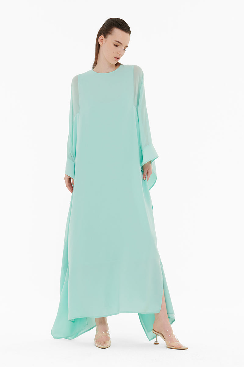 CHIFFON PANEL DETAIL KAFTAN