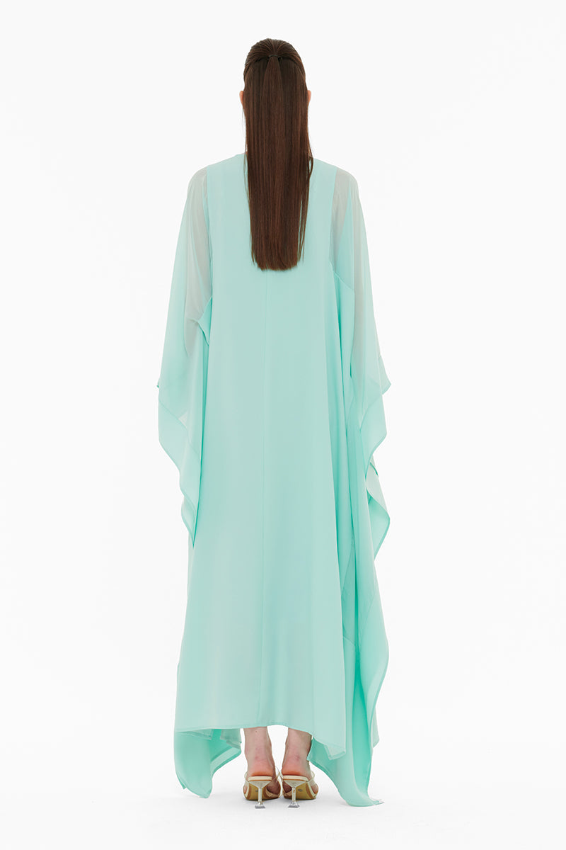 CHIFFON PANEL DETAIL KAFTAN