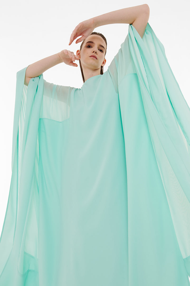 CHIFFON PANEL DETAIL KAFTAN