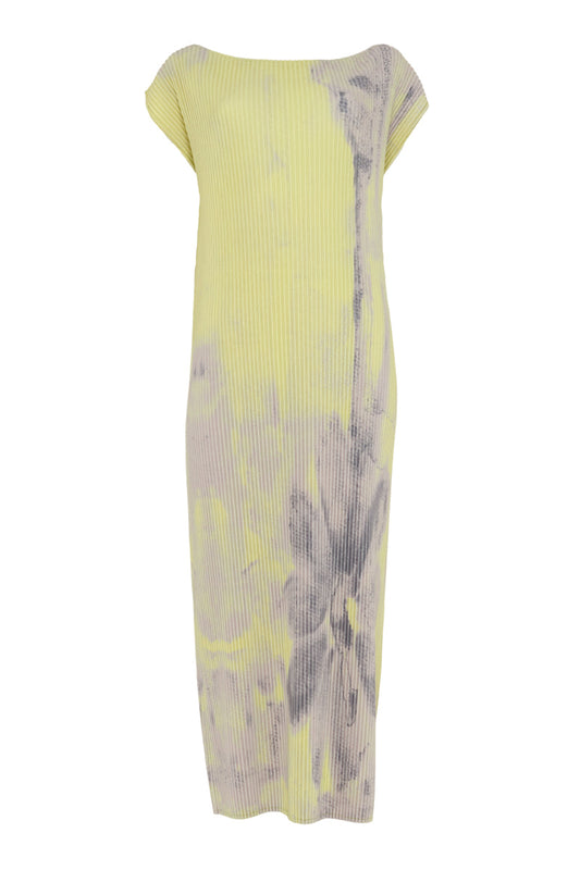 PRINTED PLISSE DRESS