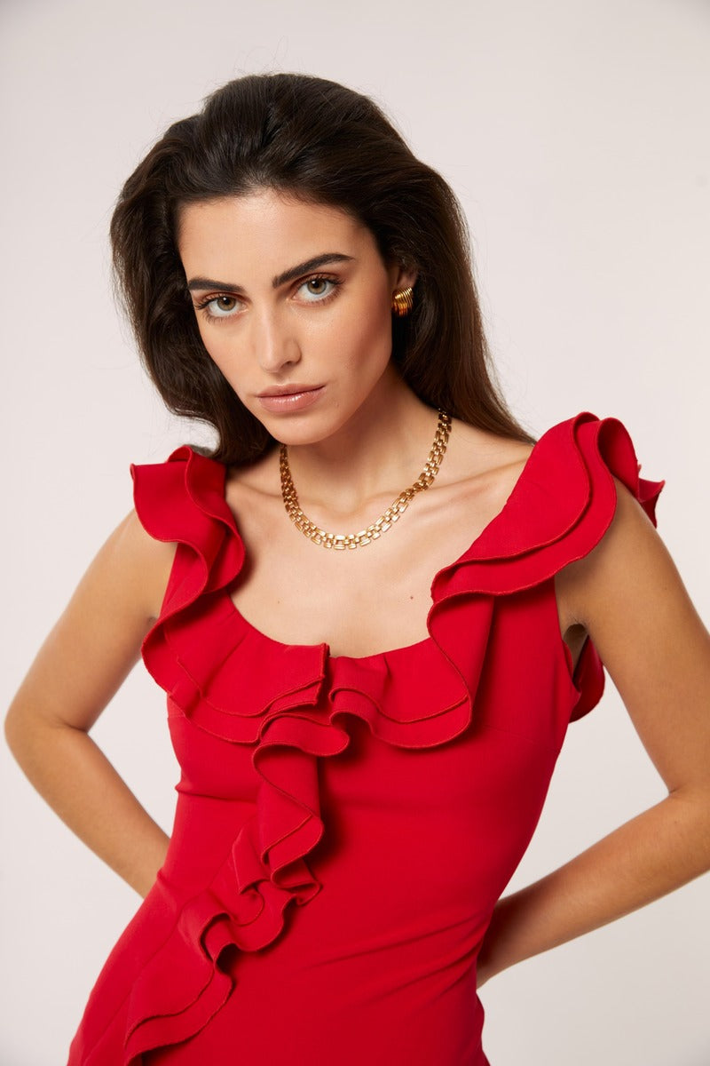 PENELOPE DRESS IN RED