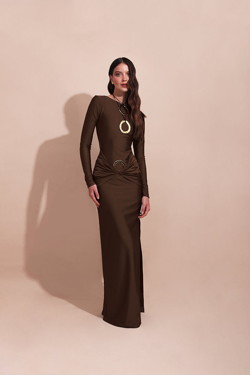 DUNA MOCCA DRESS