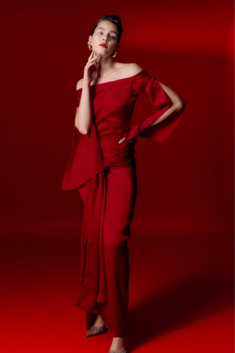 NAOMI DRESS IN RED