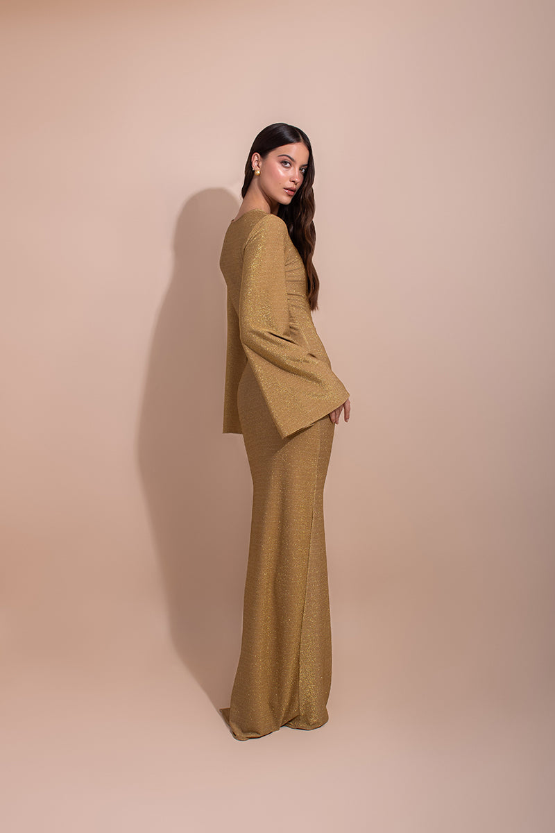 BARÚ GOLD LONG DRESS
