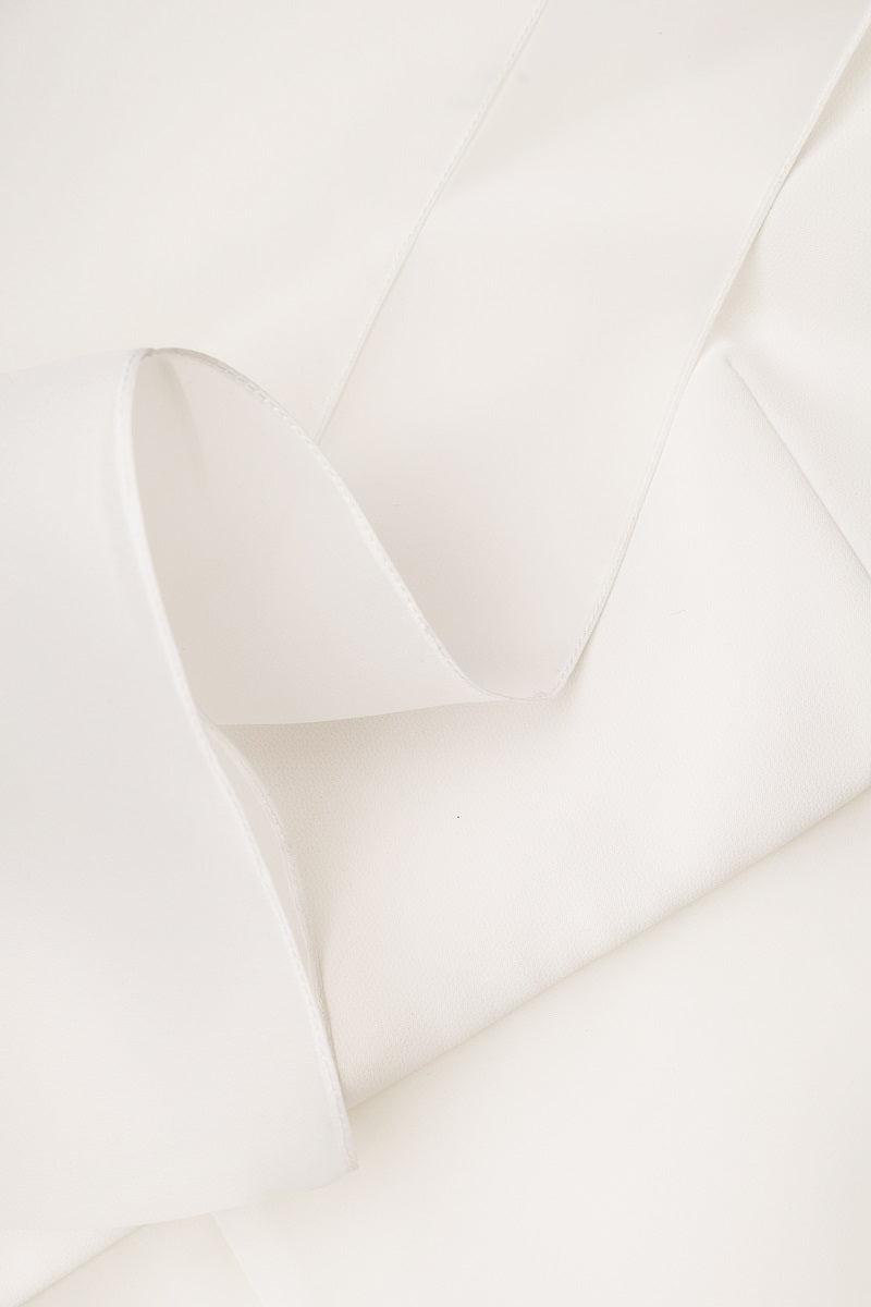 DRESS WITH SHEER INSERTS IN WHITE