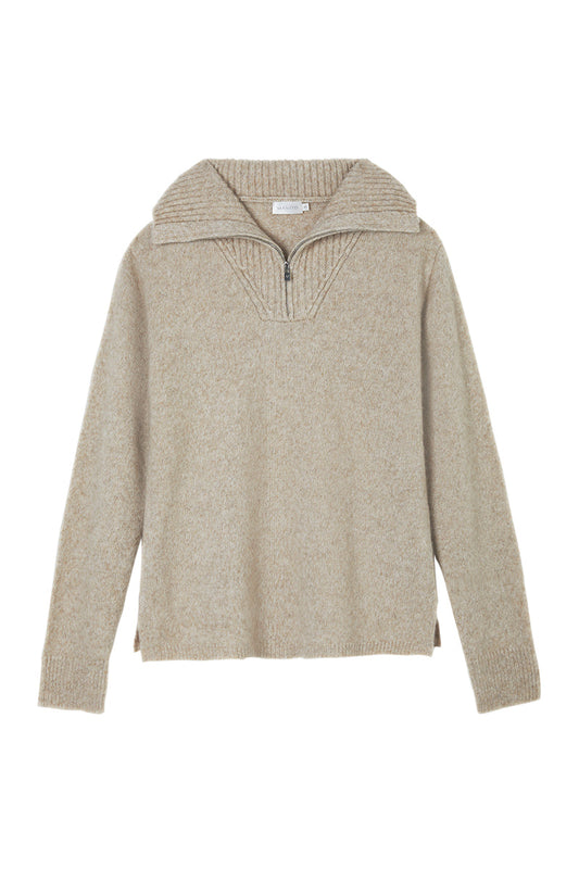 HEATHER SILK CASHMERE PULLOVER IN DUSK