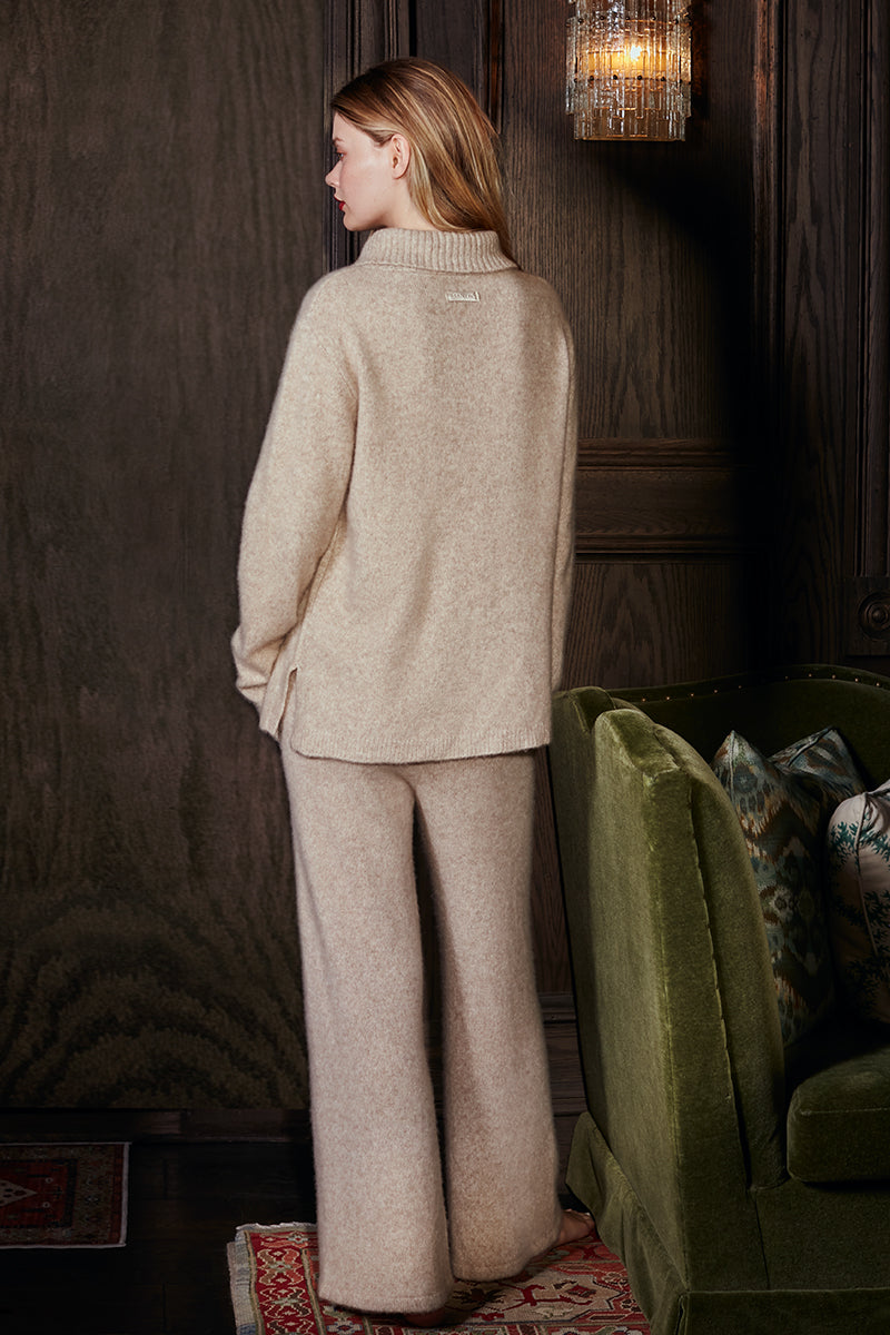 HEATHER SILK CASHMERE PULLOVER IN DUSK