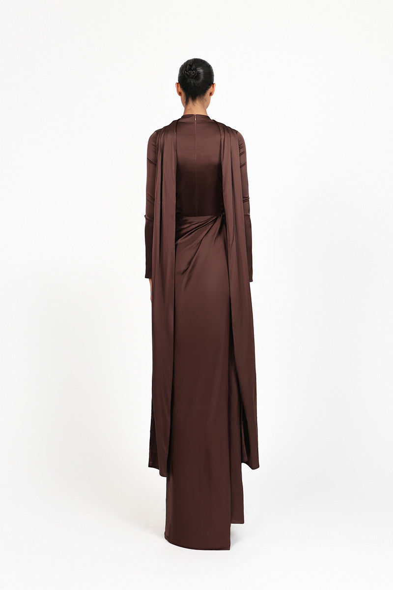 KHODA DRESS IN BROWN