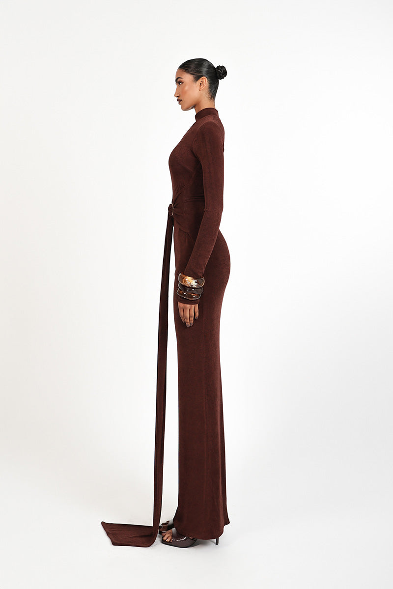 KHRISSY DRESS IN BROWN
