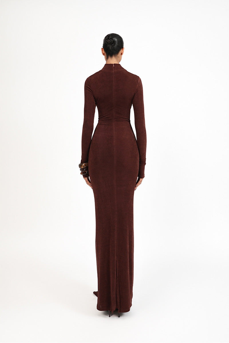 KHRISSY DRESS IN BROWN