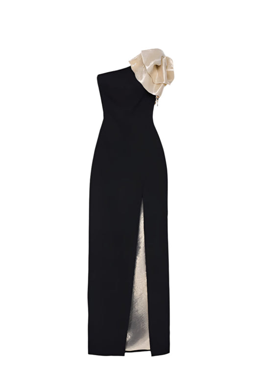 LAYLA DRESS IN BLACK/GOLD