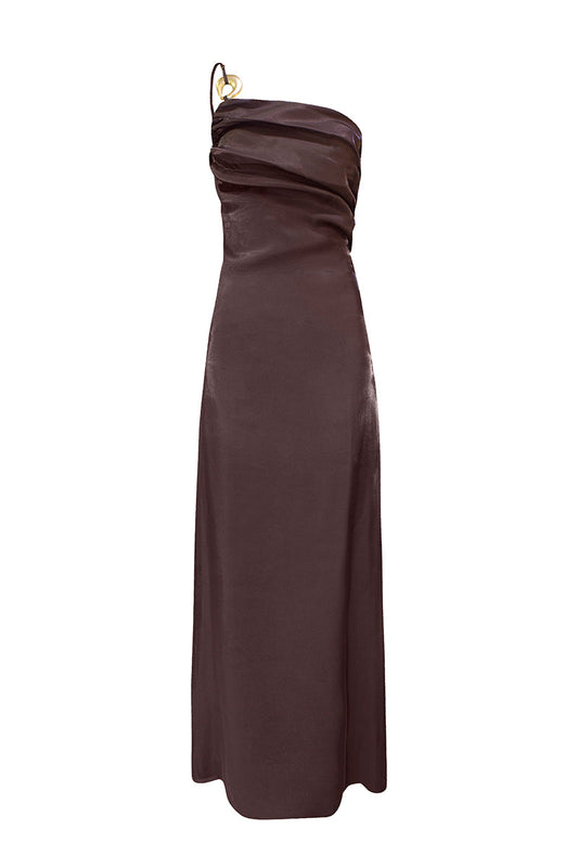 BACILICA DRESS IN BROWN