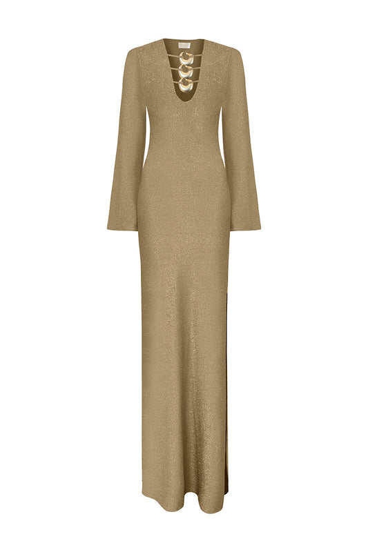 BARÚ GOLD LONG DRESS