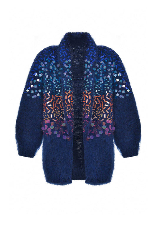 COBALT DREAMS MOHAIR CARIDGAN