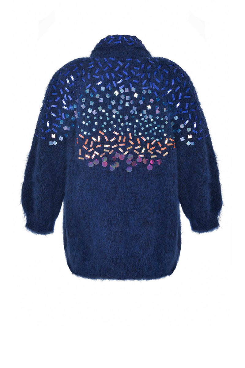 COBALT DREAMS MOHAIR CARIDGAN