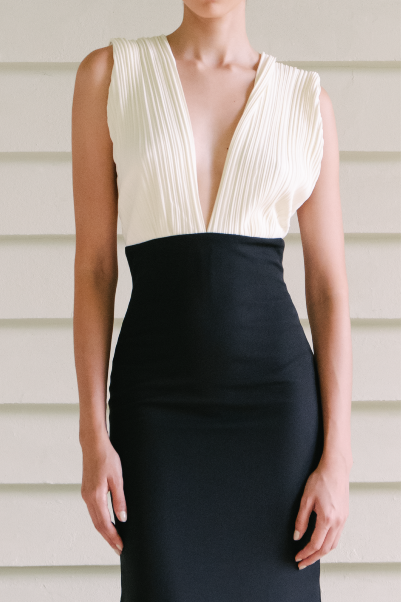 CHAVON BLACK AND WHITE DRESS