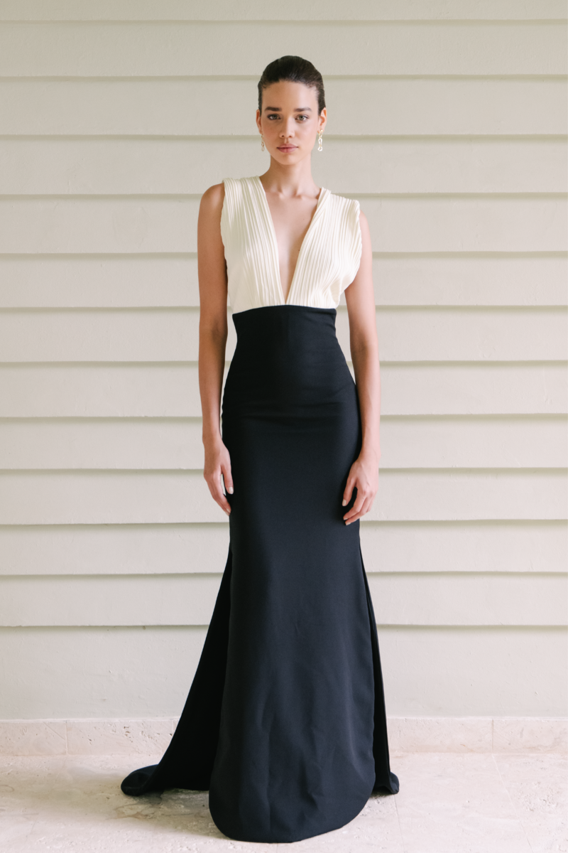 CHAVON BLACK AND WHITE DRESS