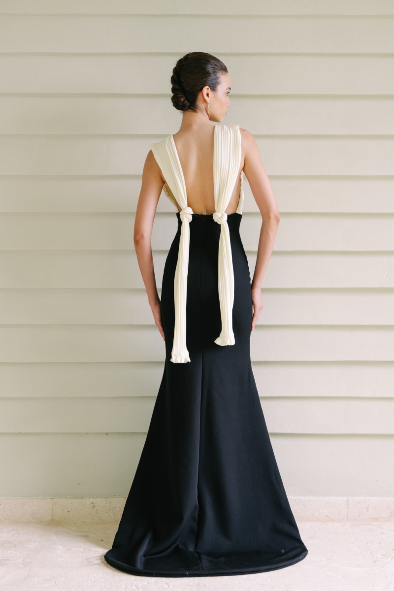 CHAVON BLACK AND WHITE DRESS