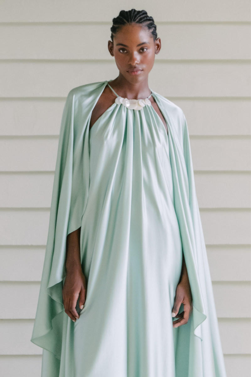 LIMONCILLO LAKE GREEN MAXI DRESS