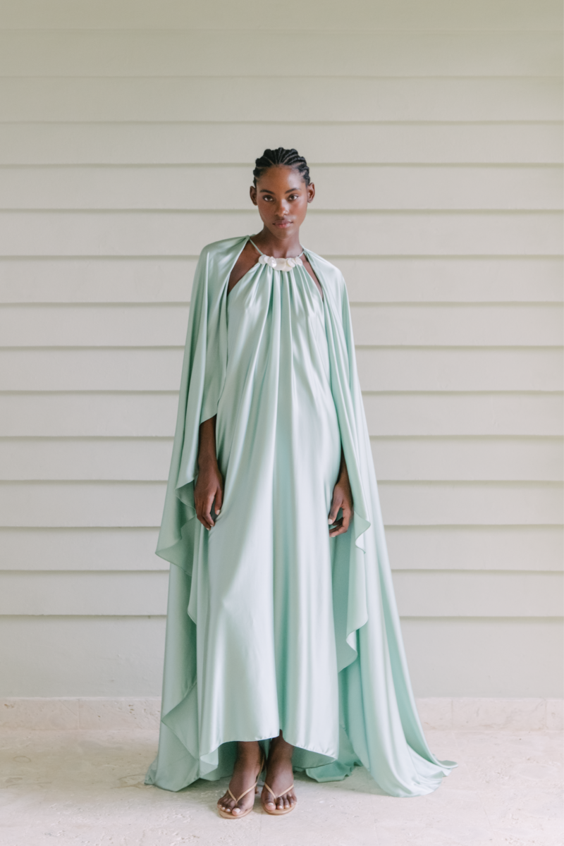 LIMONCILLO LAKE GREEN MAXI DRESS