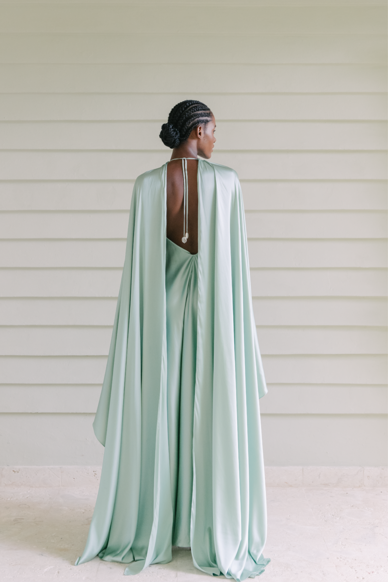 LIMONCILLO LAKE GREEN MAXI DRESS