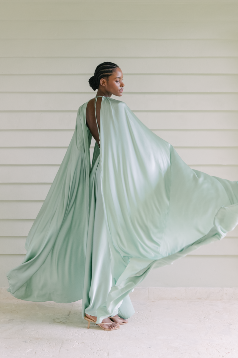 LIMONCILLO LAKE GREEN MAXI DRESS