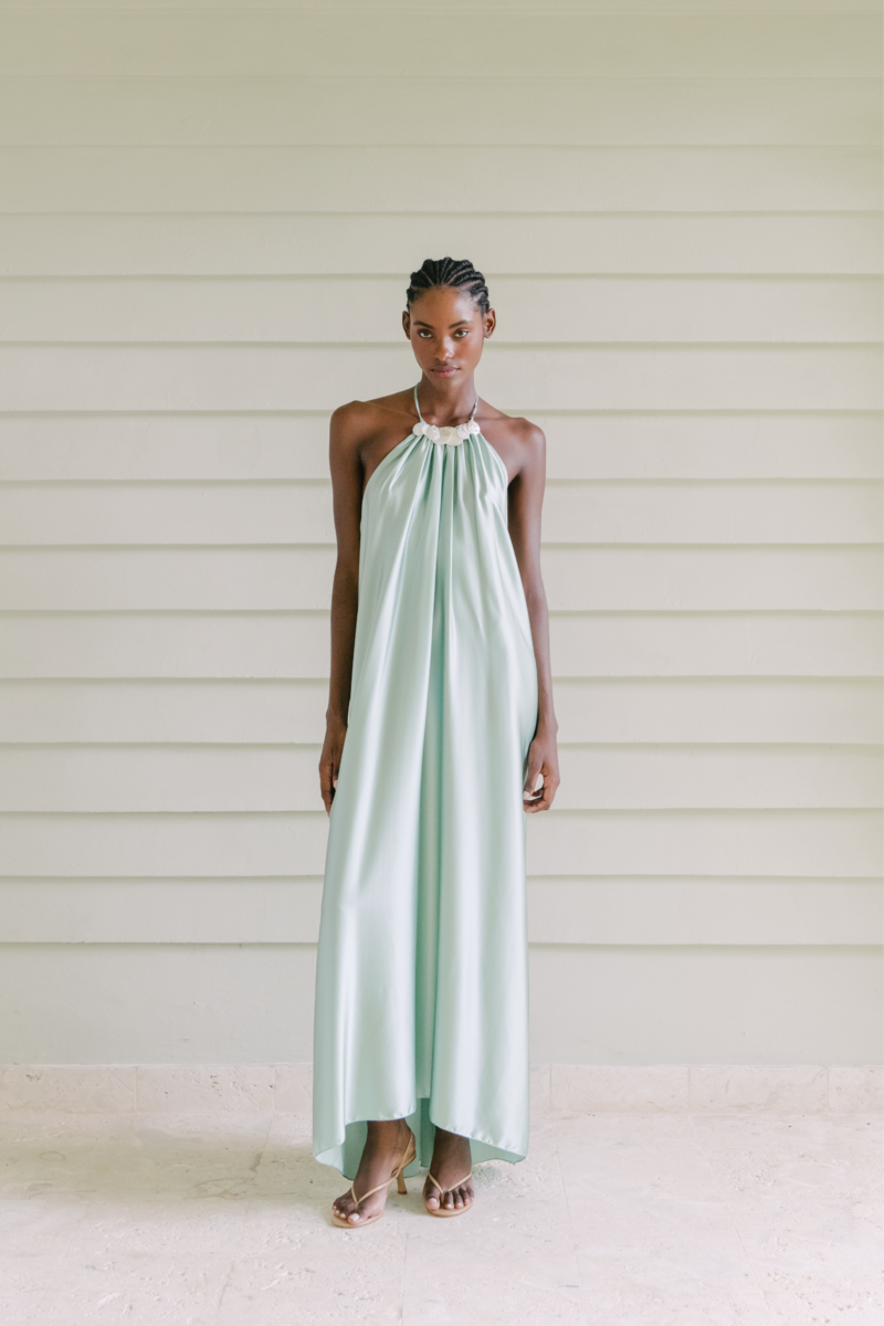LIMONCILLO LAKE GREEN MAXI DRESS