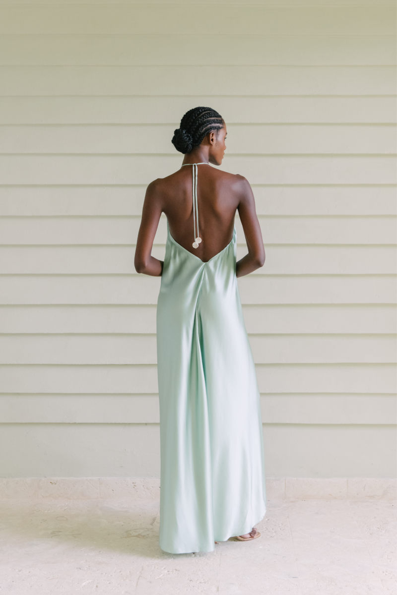 LIMONCILLO LAKE GREEN MAXI DRESS