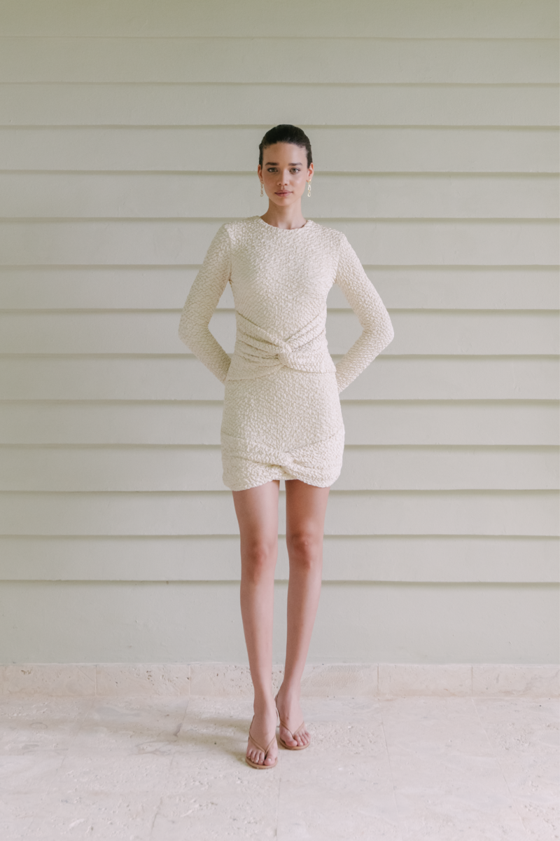 MARIEL OFF WHITE MINI DRESS